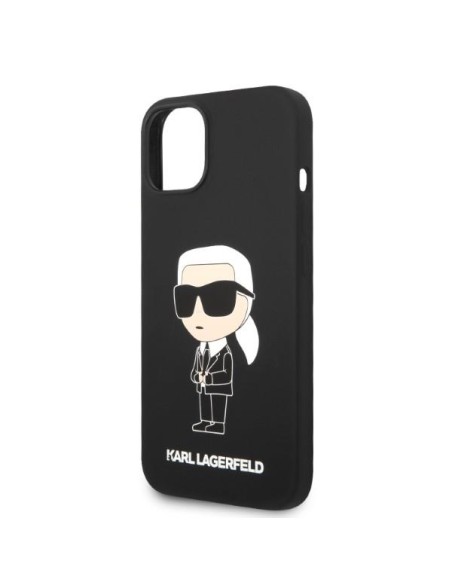Karl Lagerfeld Silicone Ikonik dėklas iPhone 14 Plus - juodas Karl Lagerfeld Silicone Ikonik dėklas iPhone 14 Plus - juodas