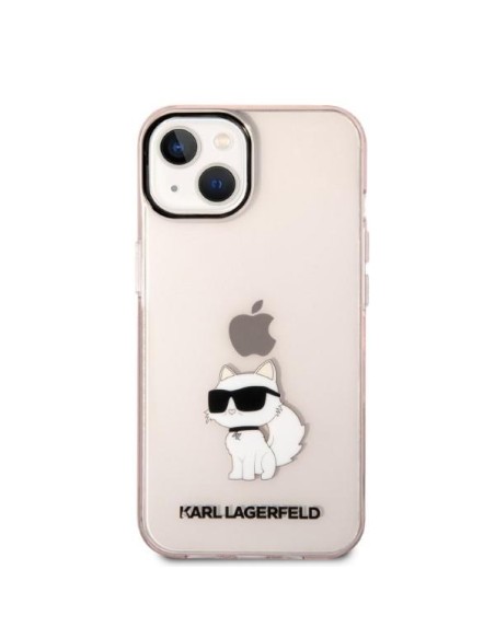 Karl Lagerfeld Ikonik Choupette dėklas iPhone 14 - rožinis Karl Lagerfeld Ikonik Choupette dėklas iPhone 14 - rožinis