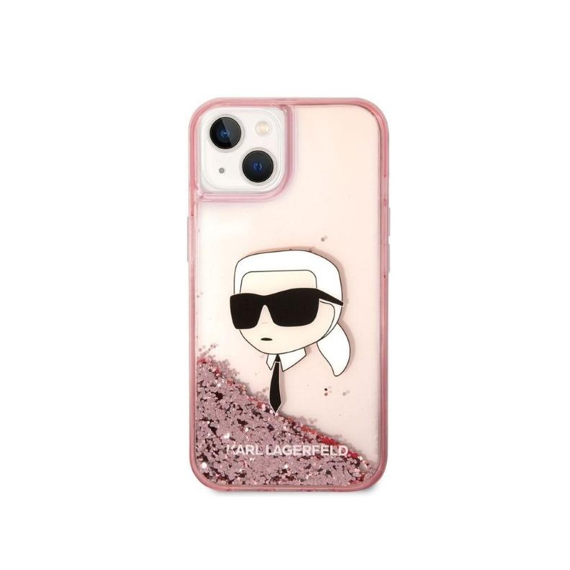 Karl Lagerfeld Glitter Karl& 39 s Head dėklas iPhone 14 - rožinis