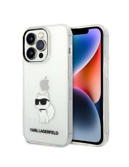 Karl Lagerfeld Ikonik Choupette dėklas iPhone 14 Pro Max - skaidrus Karl Lagerfeld Ikonik Choupette dėklas iPhone 14 Pro Max - skaidrus
