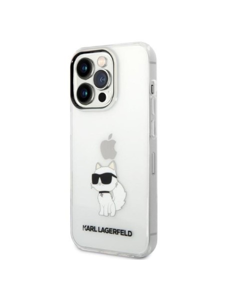 Karl Lagerfeld Ikonik Choupette dėklas iPhone 14 Pro Max - skaidrus Karl Lagerfeld Ikonik Choupette dėklas iPhone 14 Pro Max - skaidrus