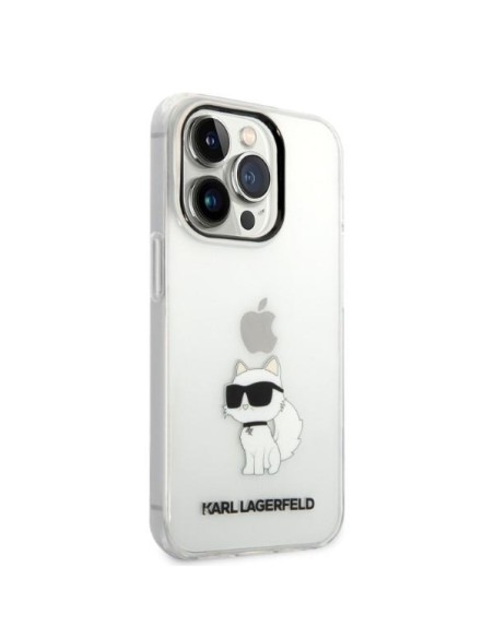 Karl Lagerfeld Ikonik Choupette dėklas iPhone 14 Pro Max - skaidrus Karl Lagerfeld Ikonik Choupette dėklas iPhone 14 Pro Max - skaidrus