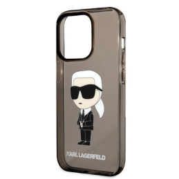 Karl Lagerfeld Ikonik Karl dėklas iPhone 14 Pro Max - juodas