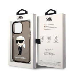 Karl Lagerfeld Ikonik Karl dėklas iPhone 14 Pro Max - juodas