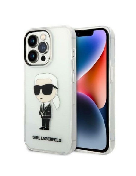 Karl Lagerfeld Ikonik Karl dėklas iPhone 14 Pro Max - skaidrus Karl Lagerfeld Ikonik Karl dėklas iPhone 14 Pro Max - skaidrus