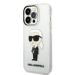 Karl Lagerfeld Ikonik Karl dėklas iPhone 14 Pro Max - skaidrus