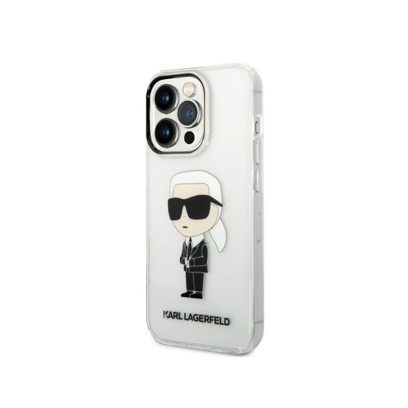 Karl Lagerfeld Ikonik Karl dėklas iPhone 14 Pro Max - skaidrus