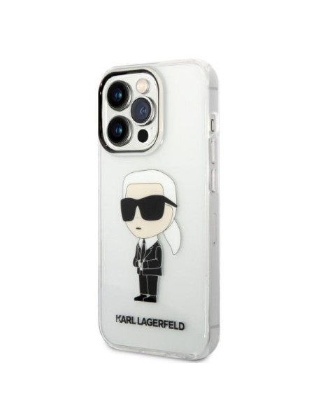 Karl Lagerfeld Ikonik Karl dėklas iPhone 14 Pro Max - skaidrus Karl Lagerfeld Ikonik Karl dėklas iPhone 14 Pro Max - skaidrus