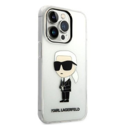 Karl Lagerfeld Ikonik Karl dėklas iPhone 14 Pro Max - skaidrus