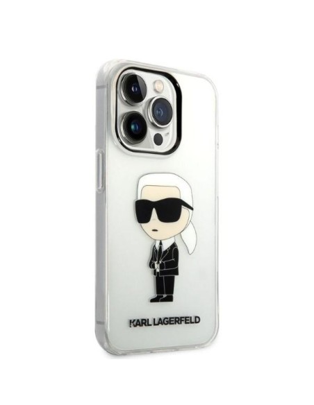 Karl Lagerfeld Ikonik Karl dėklas iPhone 14 Pro Max - skaidrus Karl Lagerfeld Ikonik Karl dėklas iPhone 14 Pro Max - skaidrus