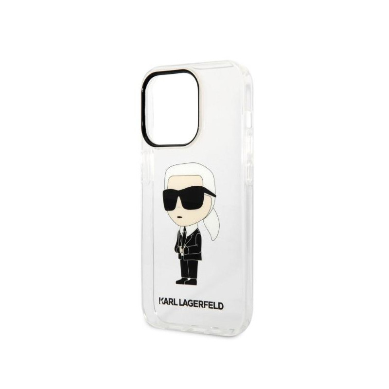 Karl Lagerfeld Ikonik Karl dėklas iPhone 14 Pro Max - skaidrus