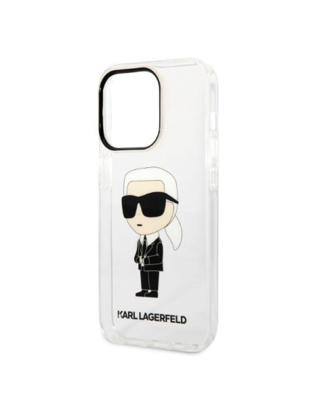 Karl Lagerfeld Ikonik Karl dėklas iPhone 14 Pro Max - skaidrus Karl Lagerfeld Ikonik Karl dėklas iPhone 14 Pro Max - skaidrus