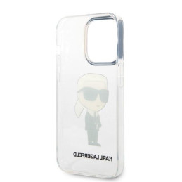 Karl Lagerfeld Ikonik Karl dėklas iPhone 14 Pro Max - skaidrus