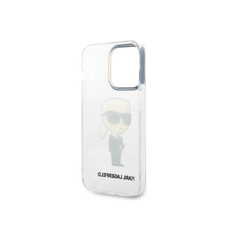 Karl Lagerfeld Ikonik Karl dėklas iPhone 14 Pro Max - skaidrus