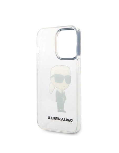 Karl Lagerfeld Ikonik Karl dėklas iPhone 14 Pro Max - skaidrus Karl Lagerfeld Ikonik Karl dėklas iPhone 14 Pro Max - skaidrus