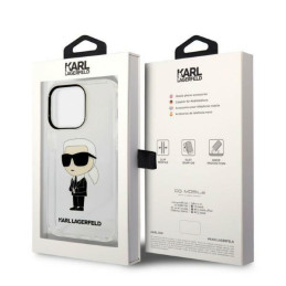 Karl Lagerfeld Ikonik Karl dėklas iPhone 14 Pro Max - skaidrus