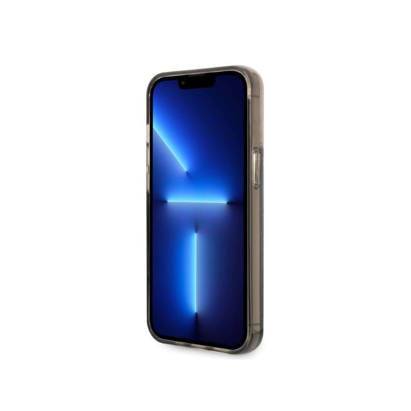 Karl Lagerfeld Liquid Glitter RSG dėklas iPhone 14 Pro Max - juodas