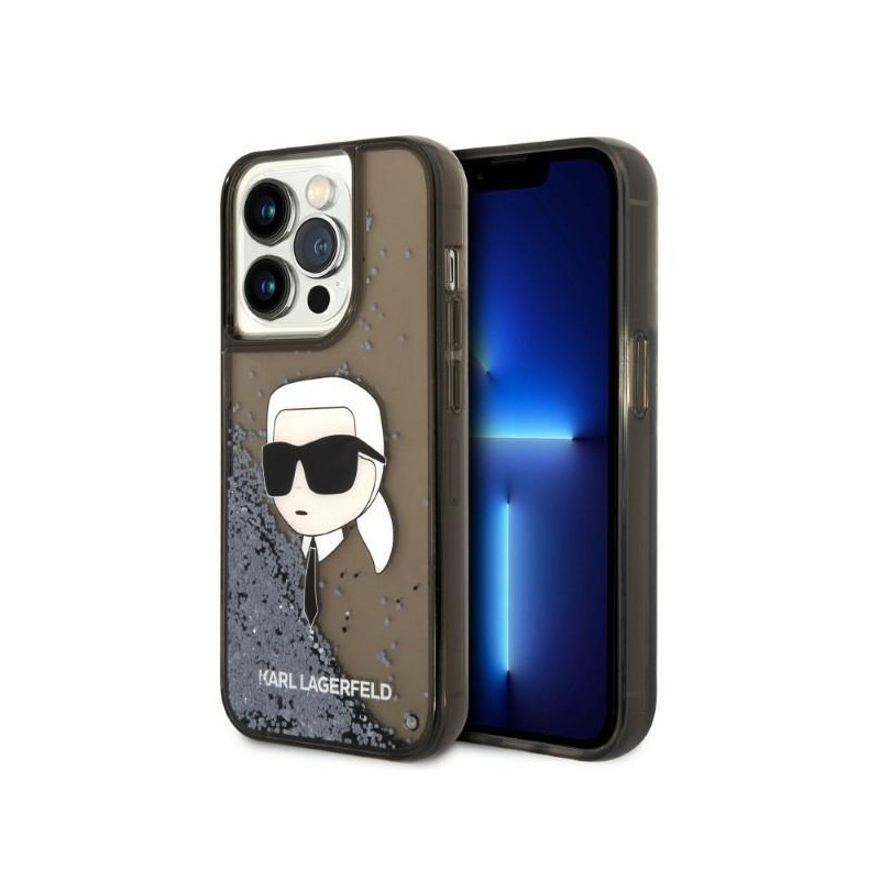 Karl Lagerfeld Glitter Karl& 39 s Head dėklas, skirtas iPhone 14 Pro Max - juodas Karl Lagerfeld Glitter Karl& 39 s Head dėklas, skirtas iPhone 14 Pro Max - juodas
