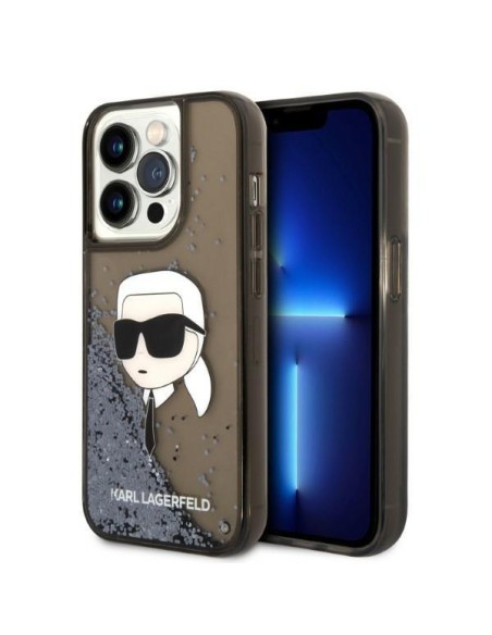 Karl Lagerfeld Glitter Karl& 39 s Head dėklas, skirtas iPhone 14 Pro Max - juodas Karl Lagerfeld Glitter Karl& 39 s Head dėklas, skirtas iPhone 14 Pro Max - juodas