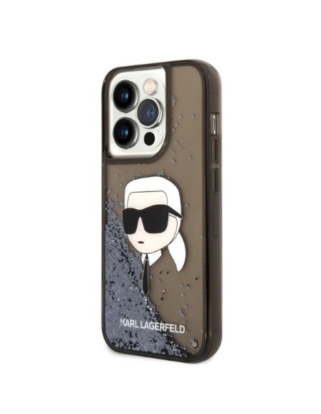 Karl Lagerfeld Glitter Karl& 39 s Head dėklas, skirtas iPhone 14 Pro Max - juodas Karl Lagerfeld Glitter Karl& 39 s Head dėklas, skirtas iPhone 14 Pro Max - juodas