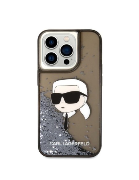 Karl Lagerfeld Glitter Karl& 39 s Head dėklas, skirtas iPhone 14 Pro Max - juodas Karl Lagerfeld Glitter Karl& 39 s Head dėklas, skirtas iPhone 14 Pro Max - juodas