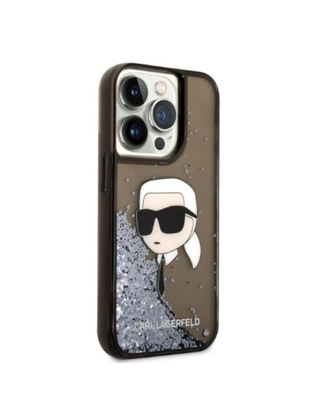 Karl Lagerfeld Glitter Karl& 39 s Head dėklas, skirtas iPhone 14 Pro Max - juodas Karl Lagerfeld Glitter Karl& 39 s Head dėklas, skirtas iPhone 14 Pro Max - juodas
