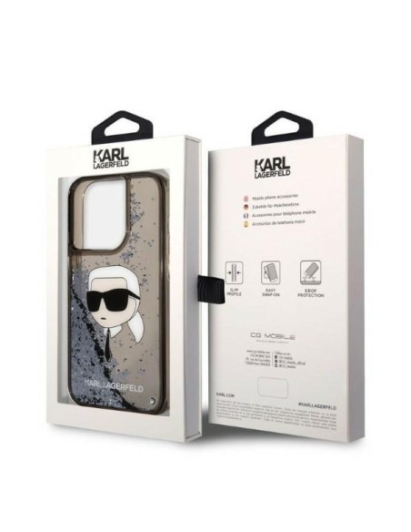 Karl Lagerfeld Glitter Karl& 39 s Head dėklas, skirtas iPhone 14 Pro Max - juodas Karl Lagerfeld Glitter Karl& 39 s Head dėklas, skirtas iPhone 14 Pro Max - juodas