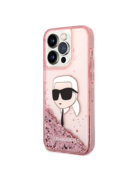 Karl Lagerfeld Glitter Karl& 39 s Head dėklas, skirtas iPhone 14 Pro Max - rožinis Karl Lagerfeld Glitter Karl& 39 s Head dėklas, skirtas iPhone 14 Pro Max - rožinis