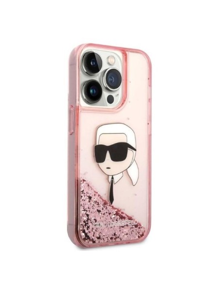 Karl Lagerfeld Glitter Karl& 39 s Head dėklas, skirtas iPhone 14 Pro Max - rožinis Karl Lagerfeld Glitter Karl& 39 s Head dėklas, skirtas iPhone 14 Pro Max - rožinis