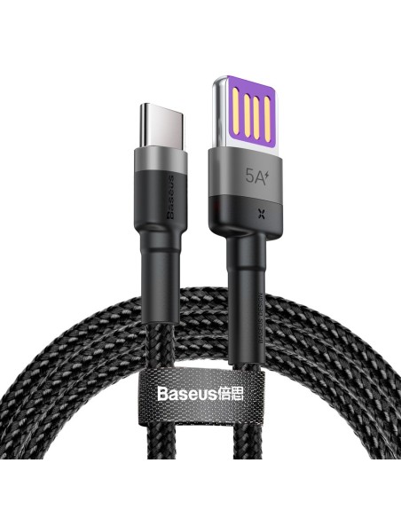 Patvarus USB laidas USB-C 40 W Quick Charge 3.0 QC 3.0 1m pilkai juodas Patvarus USB laidas USB-C 40 W Quick Charge 3.0 QC 3.0 1m pilkai juodas