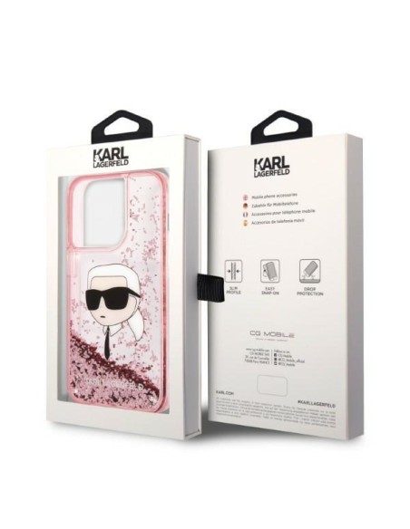 Karl Lagerfeld Glitter Karl& 39 s Head dėklas, skirtas iPhone 14 Pro Max - rožinis Karl Lagerfeld Glitter Karl& 39 s Head dėklas, skirtas iPhone 14 Pro Max - rožinis