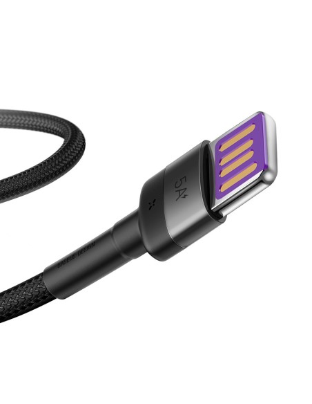 Patvarus USB laidas USB-C 40 W Quick Charge 3.0 QC 3.0 1m pilkai juodas Patvarus USB laidas USB-C 40 W Quick Charge 3.0 QC 3.0 1m pilkai juodas