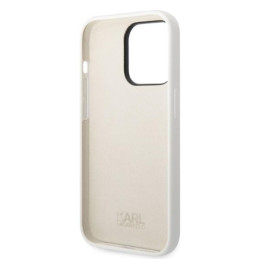 Karl Lagerfeld Silicone Choupette dėklas iPhone 14 Pro Max - baltas