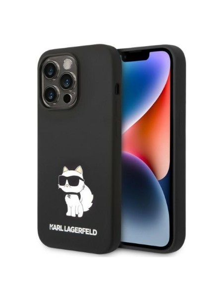 Karl Lagerfeld Silicone Choupette dėklas iPhone 14 Pro Max - juodas Karl Lagerfeld Silicone Choupette dėklas iPhone 14 Pro Max - juodas
