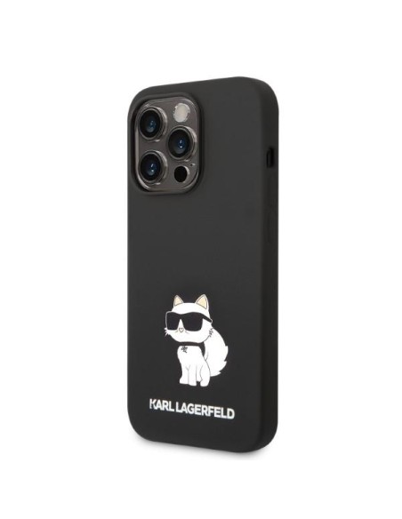 Karl Lagerfeld Silicone Choupette dėklas iPhone 14 Pro Max - juodas Karl Lagerfeld Silicone Choupette dėklas iPhone 14 Pro Max - juodas