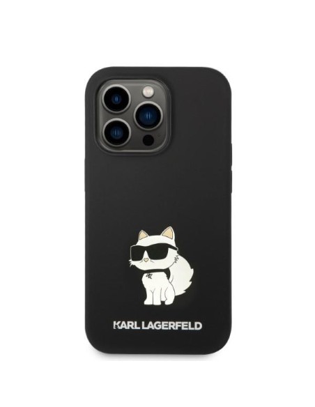 Karl Lagerfeld Silicone Choupette dėklas iPhone 14 Pro Max - juodas Karl Lagerfeld Silicone Choupette dėklas iPhone 14 Pro Max - juodas