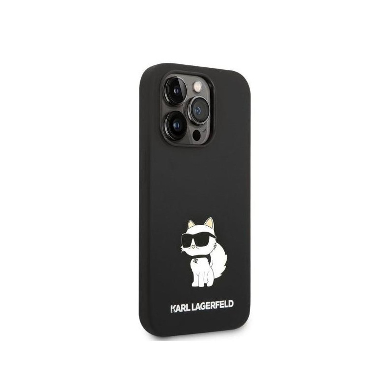 Karl Lagerfeld Silicone Choupette dėklas iPhone 14 Pro Max - juodas