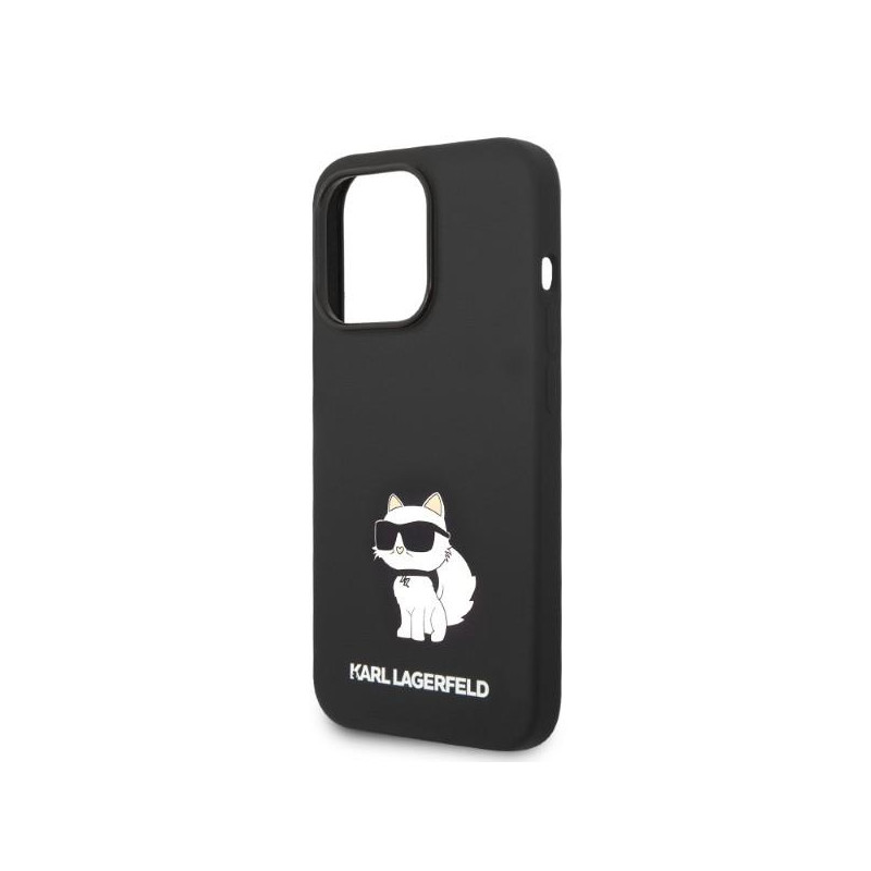 Karl Lagerfeld Silicone Choupette dėklas iPhone 14 Pro Max - juodas