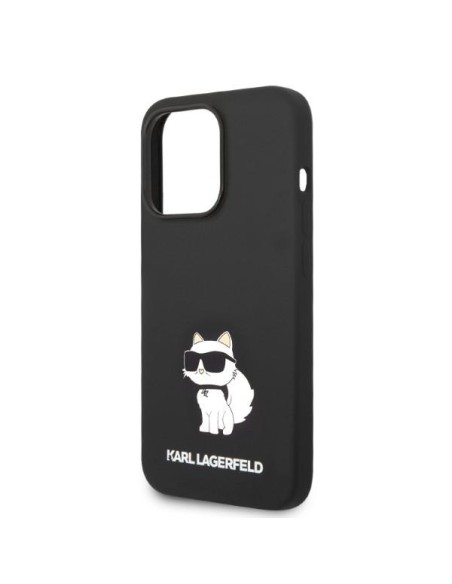 Karl Lagerfeld Silicone Choupette dėklas iPhone 14 Pro Max - juodas Karl Lagerfeld Silicone Choupette dėklas iPhone 14 Pro Max - juodas