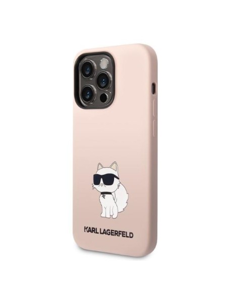 Karl Lagerfeld Silicone Choupette dėklas iPhone 14 Pro Max - rožinis Karl Lagerfeld Silicone Choupette dėklas iPhone 14 Pro Max - rožinis