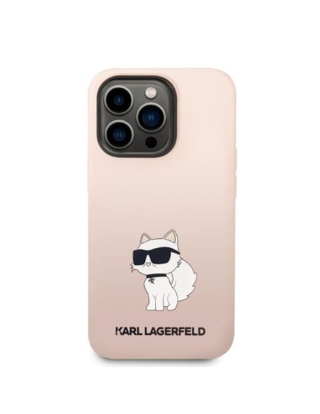 Karl Lagerfeld Silicone Choupette dėklas iPhone 14 Pro Max - rožinis Karl Lagerfeld Silicone Choupette dėklas iPhone 14 Pro Max - rožinis