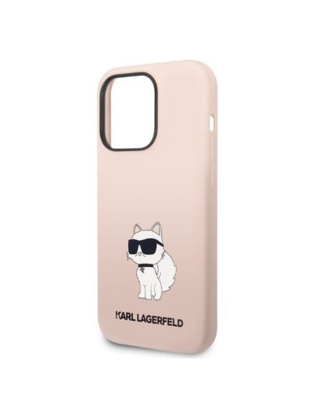 Karl Lagerfeld Silicone Choupette dėklas iPhone 14 Pro Max - rožinis Karl Lagerfeld Silicone Choupette dėklas iPhone 14 Pro Max - rožinis
