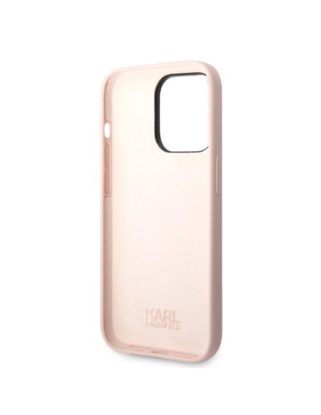 Karl Lagerfeld Silicone Choupette dėklas iPhone 14 Pro Max - rožinis Karl Lagerfeld Silicone Choupette dėklas iPhone 14 Pro Max - rožinis