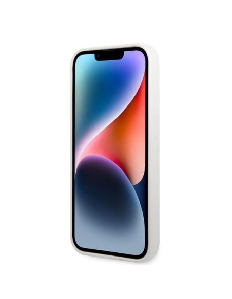 Karl Lagerfeld Silicone Ikonik dėklas iPhone 14 Pro Max - baltas Karl Lagerfeld Silicone Ikonik dėklas iPhone 14 Pro Max - baltas