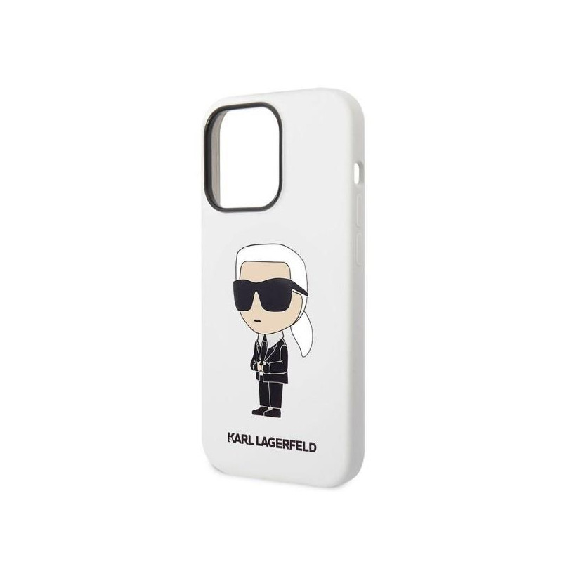 Karl Lagerfeld Silicone Ikonik dėklas iPhone 14 Pro Max - baltas