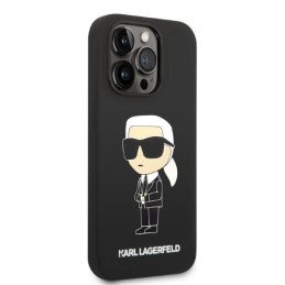 Karl Lagerfeld Silicone Ikonik dėklas iPhone 14 Pro Max - juodas
