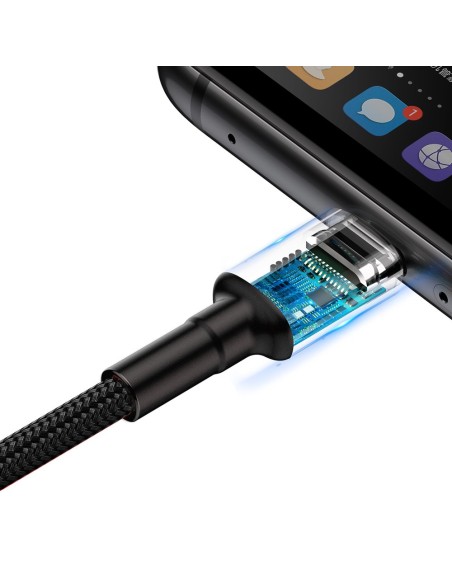 Patvarus USB laidas USB-C 40 W Quick Charge 3.0 QC 3.0 1m pilkai juodas Patvarus USB laidas USB-C 40 W Quick Charge 3.0 QC 3.0 1m pilkai juodas