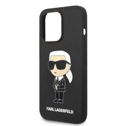 Karl Lagerfeld Silicone Ikonik dėklas iPhone 14 Pro Max - juodas