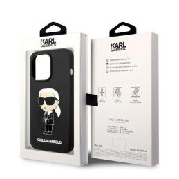 Karl Lagerfeld Silicone Ikonik dėklas iPhone 14 Pro Max - juodas