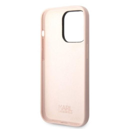 Karl Lagerfeld Silicone Ikonik dėklas iPhone 14 Pro Max - rožinis